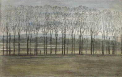 Utsikt från Merton College, 28 februari 1791 (akvarell över grafit, på papper)